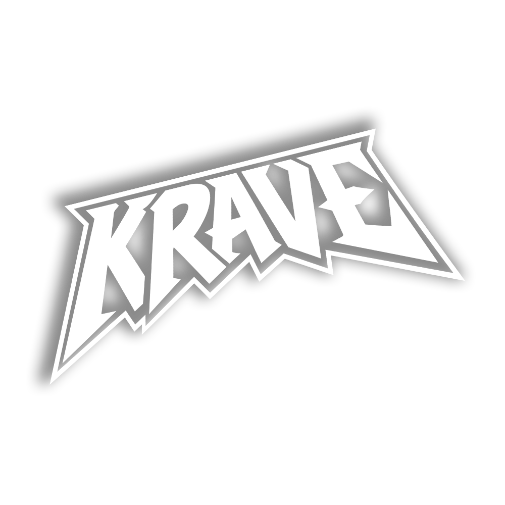"KRAVE" HELLBOUND Window Banner Vinyl - Black/White/Chrome