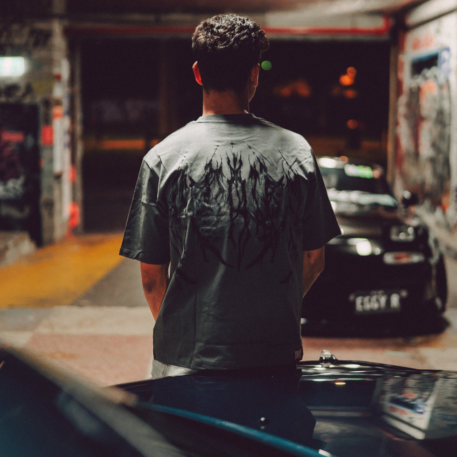 "SCORN" Tee - Gray