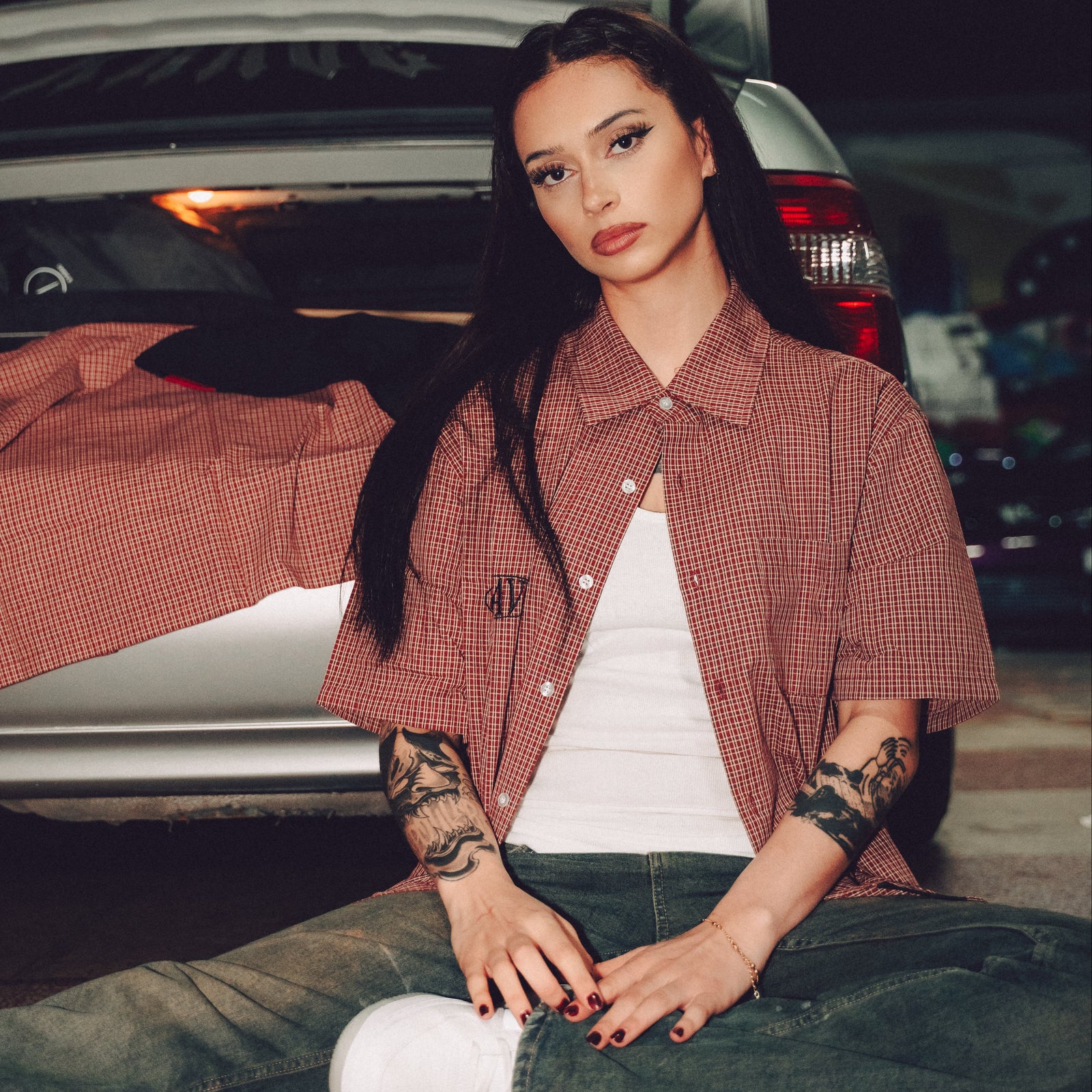 "ACCLAIM" Skate Button-Up Tee - Red