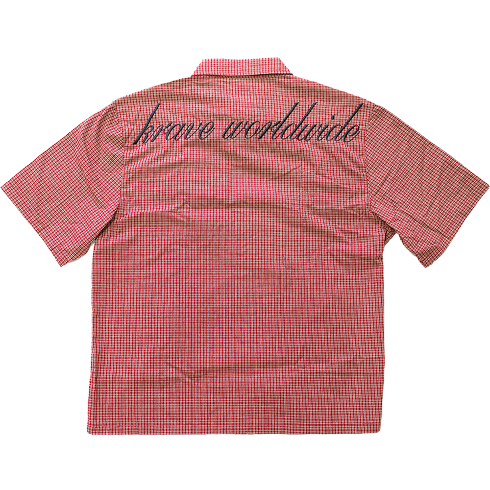 "ACCLAIM" Skate Button-Up Tee - Red