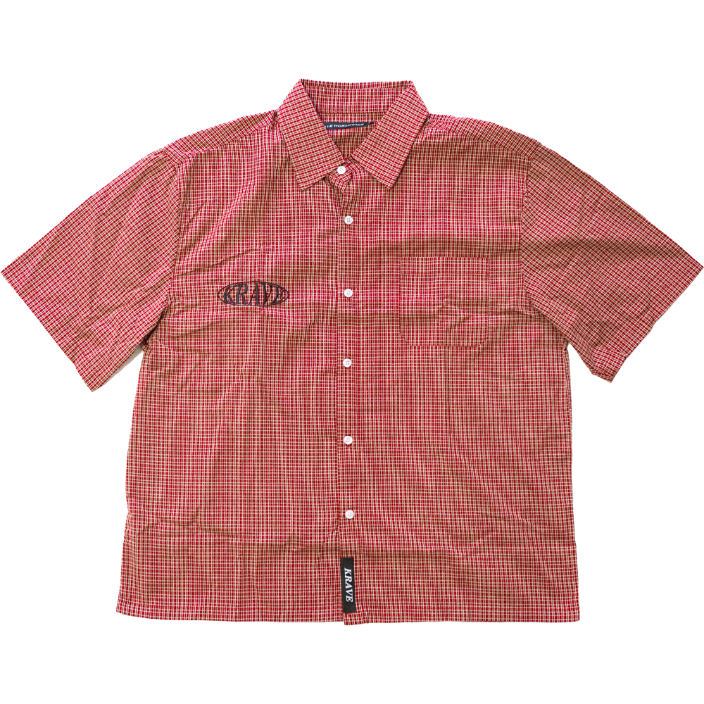 "ACCLAIM" Skate Button-Up Tee - Red