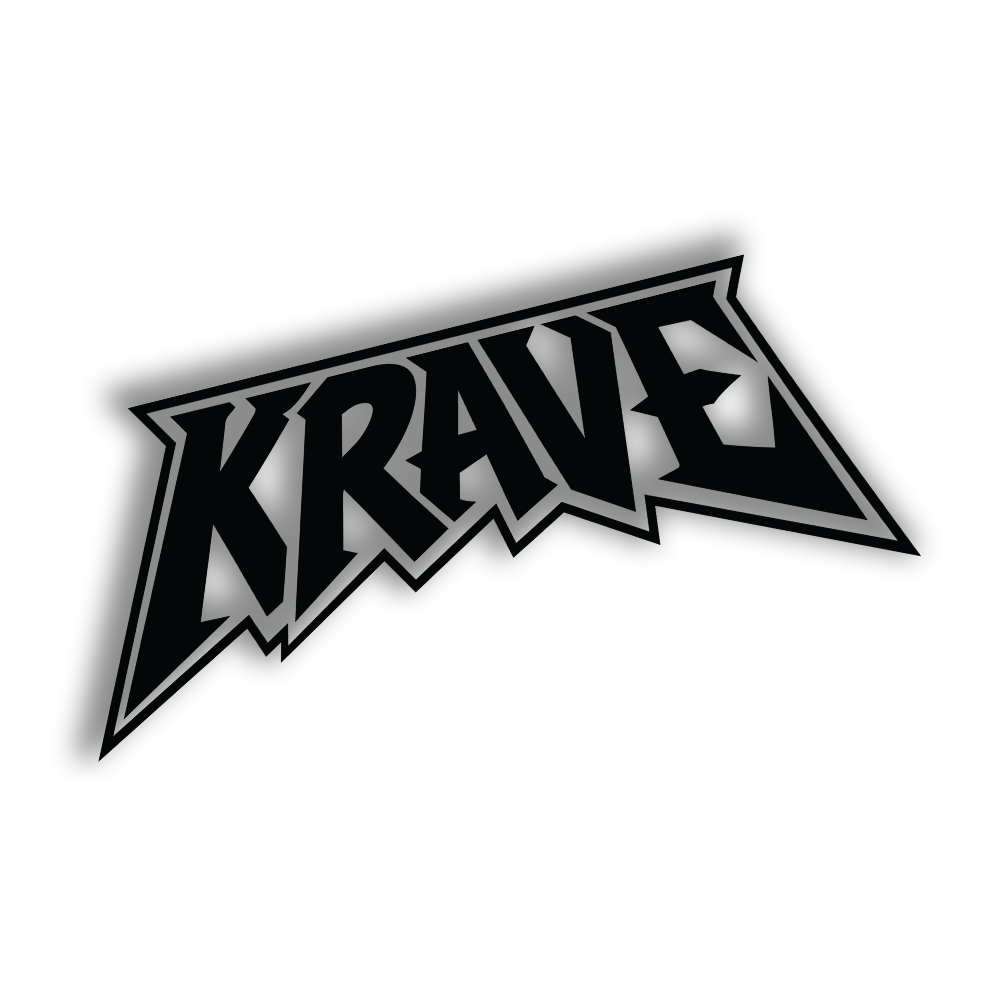 "KRAVE" HELLBOUND Window Banner Vinyl - Black/White/Chrome