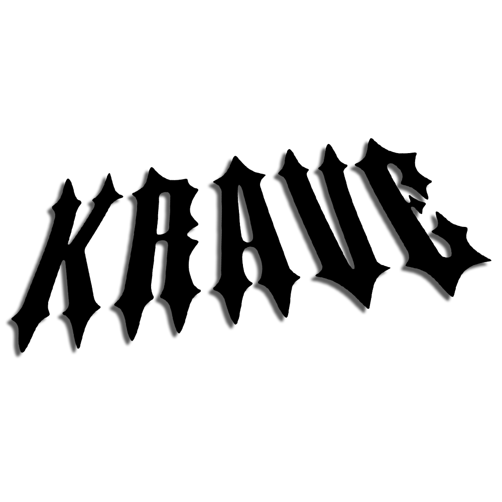 "KRAVE" Window Banner Vinyl - Black/White/Chrome