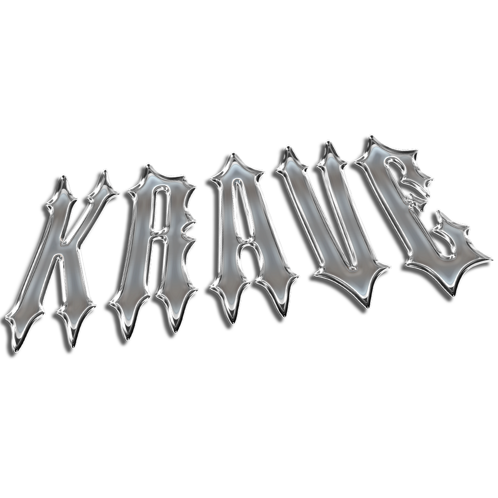 "KRAVE" Window Banner Vinyl - Black/White/Chrome
